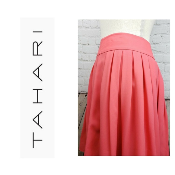 Tahari Dresses & Skirts - Tahari Women's Skirt Pleated Salmon NWT Size 8